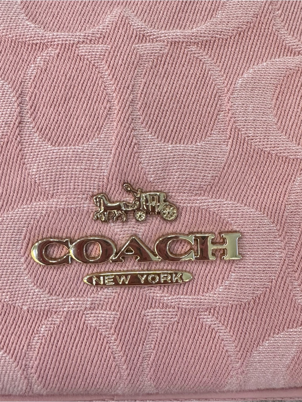 🌸COACH Carey Crossbody Bag in Signature Pink Denim Gold Hardware styleCER69 NWT - Picture 8 of 12